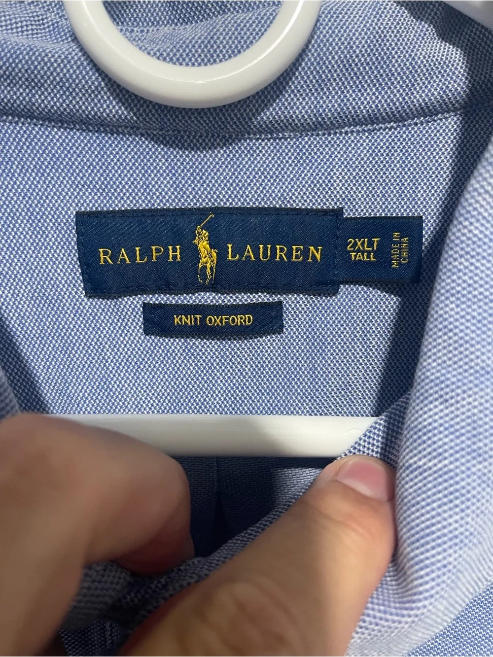 Polo Ralph Lauren Knit Oxford Polo Shirt Blue 2XLT Big & Tall